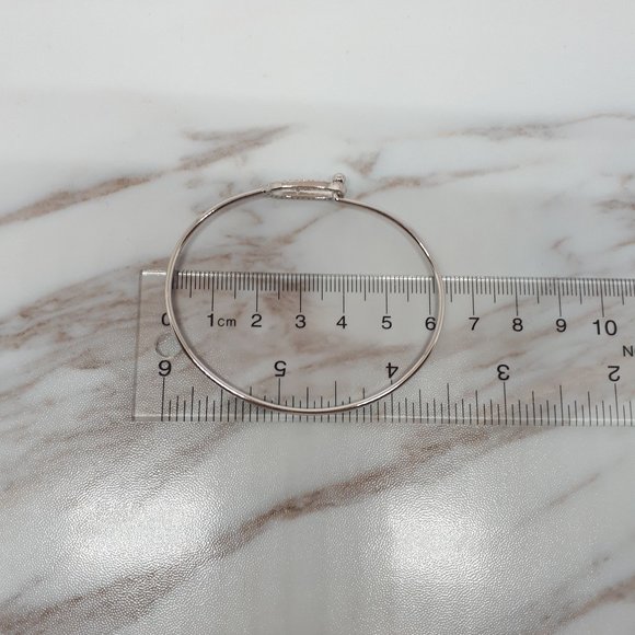 Bracelet with Hook Closure with CZ Charm - Picture 5 of 6